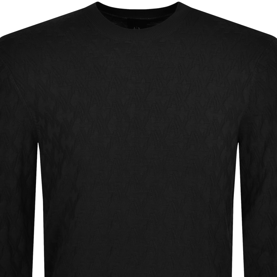 【特価】 Logo Exchange Armani Knit Menswear Mainline | Black Jumper トップス